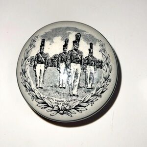 United States Military round container.  Made in England